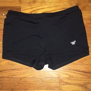 Varsity Black Spandex Shorts